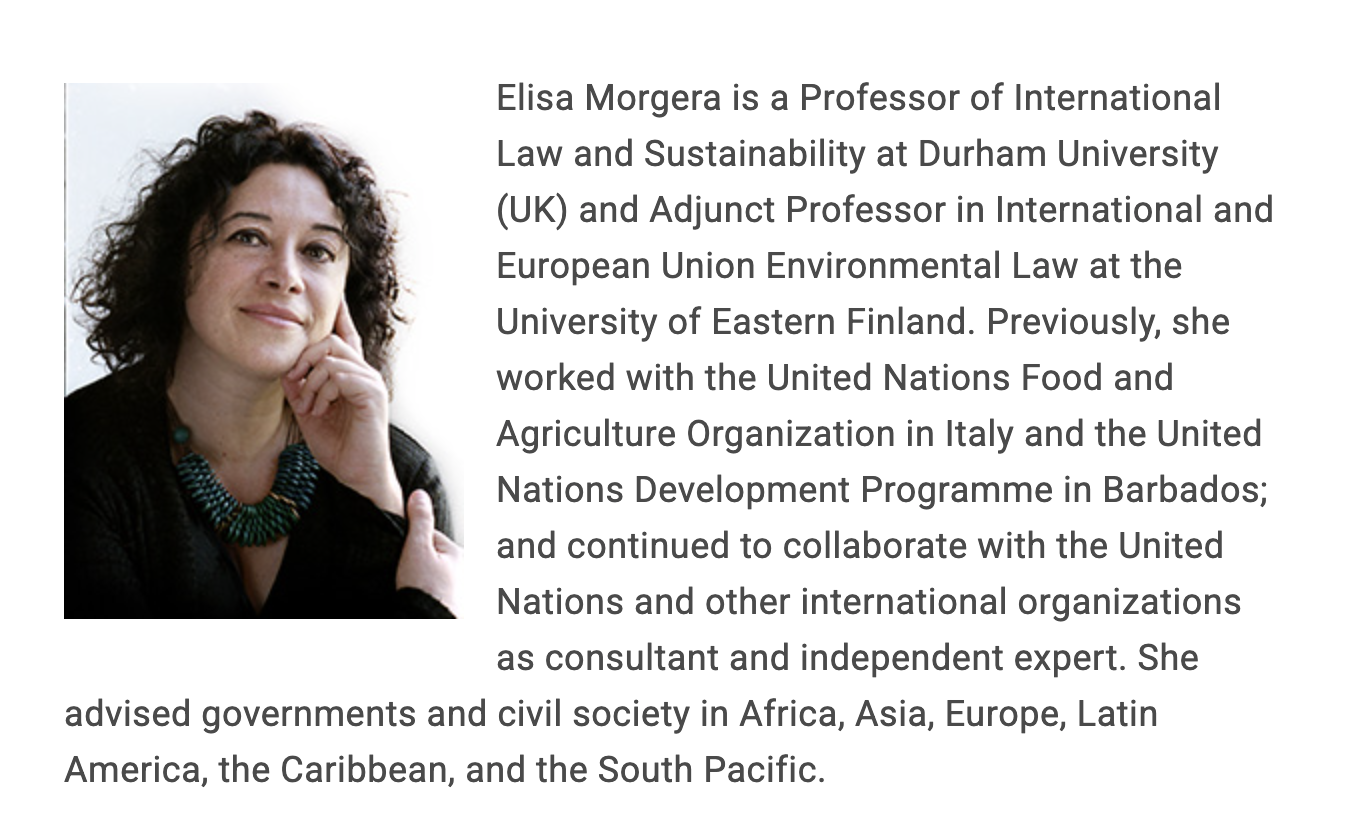 Elisa Morgera Profile Screenshot