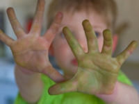 Painted hands