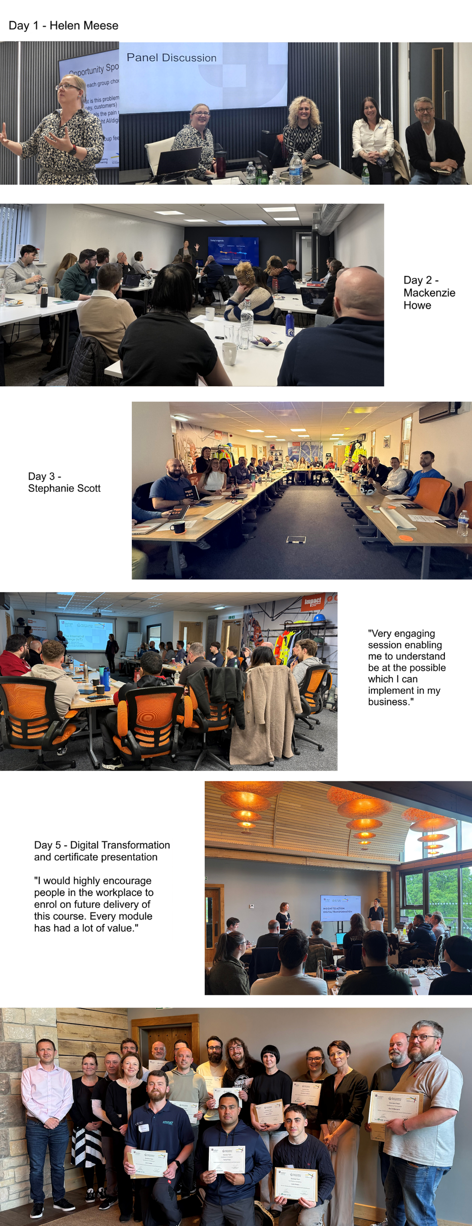 Compilation of images from Connect Tech teaching