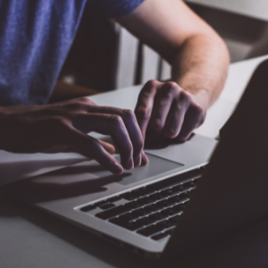 Woman on a laptop