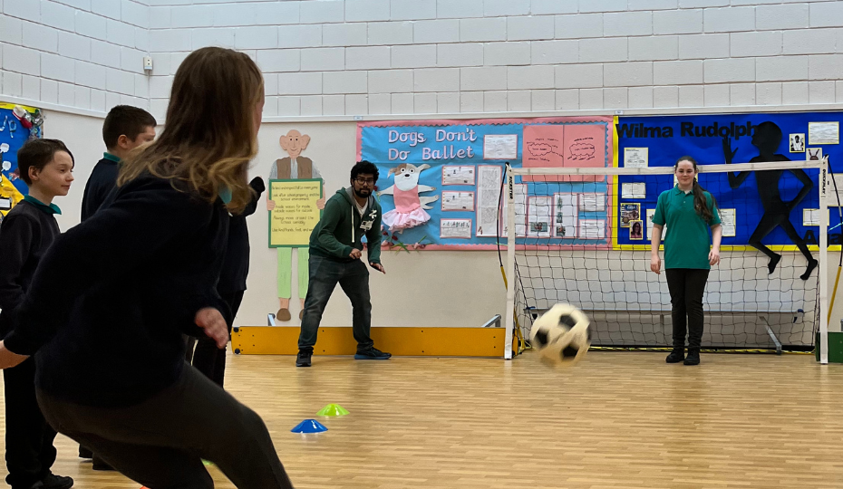 Pupil takes part in Stargoal activities at Oxclose Primary Academy