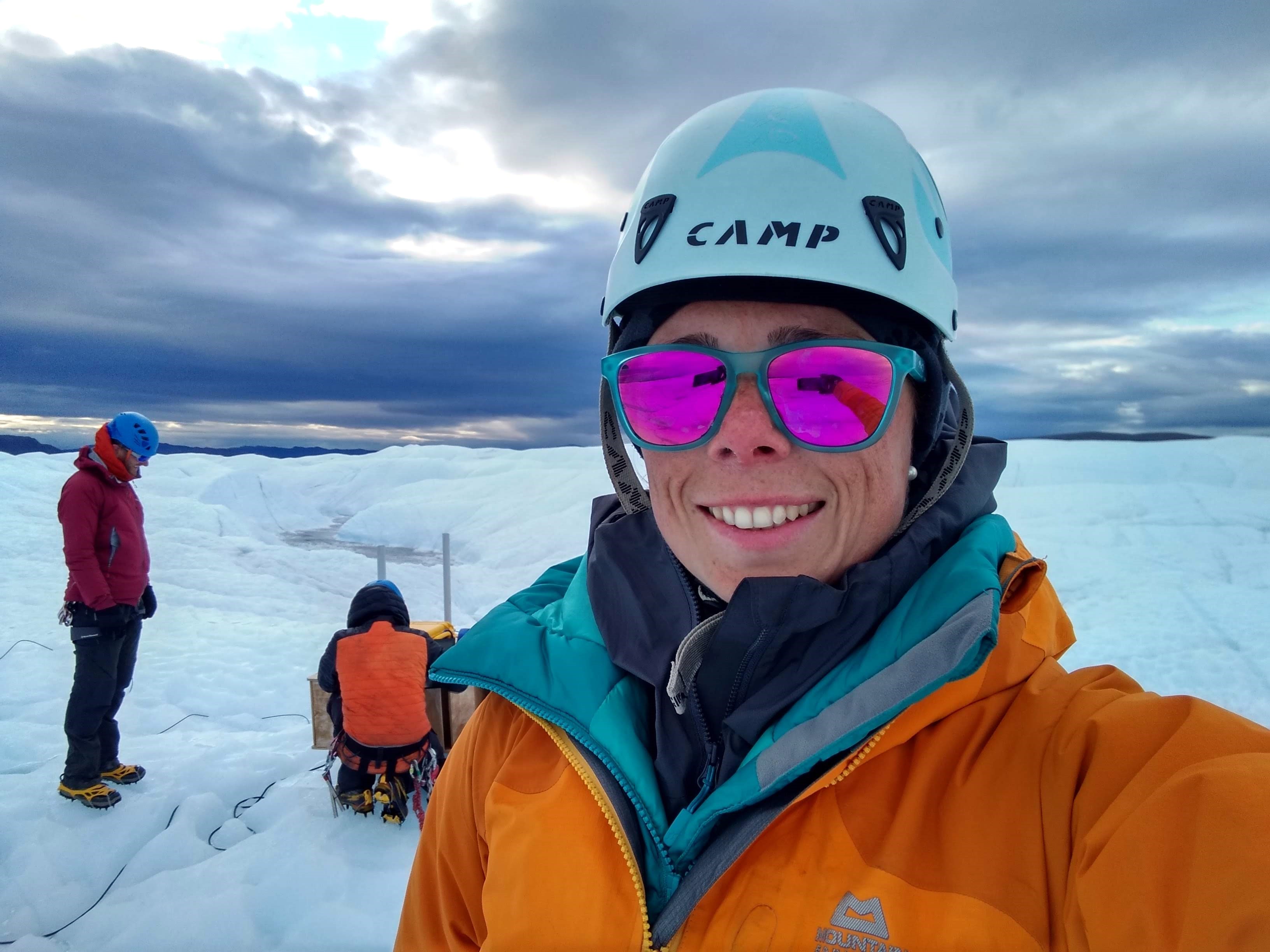 A selfie taken on an expedition in the polar region