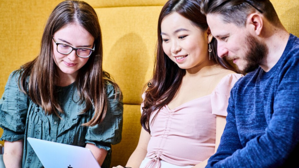 Students at a laptop