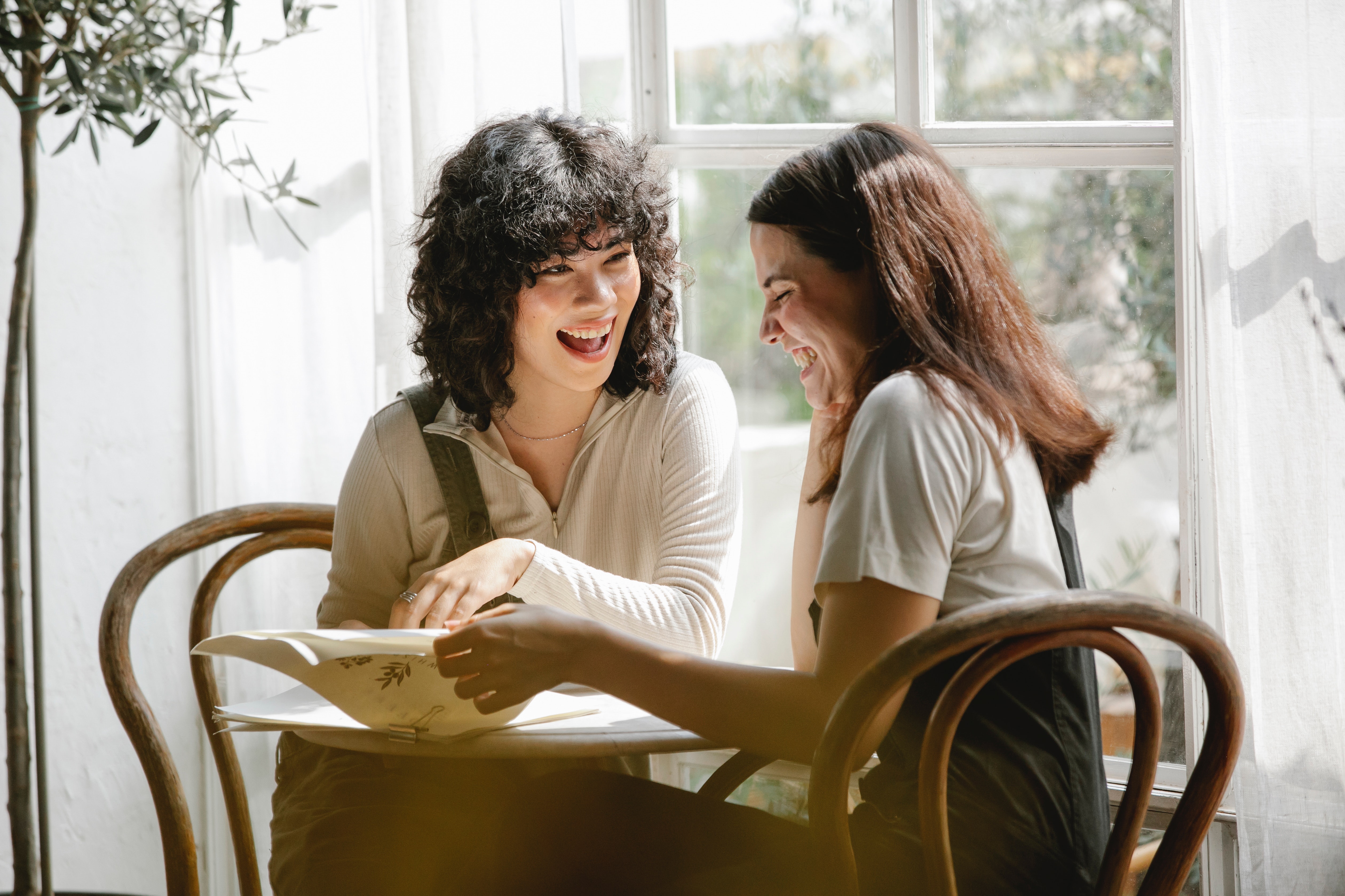 Women laughing