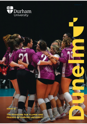 A group of female students celebrating after a BUCS volleyball win