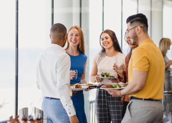 A group of students chatting