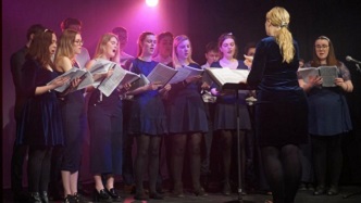 choir singing on stage