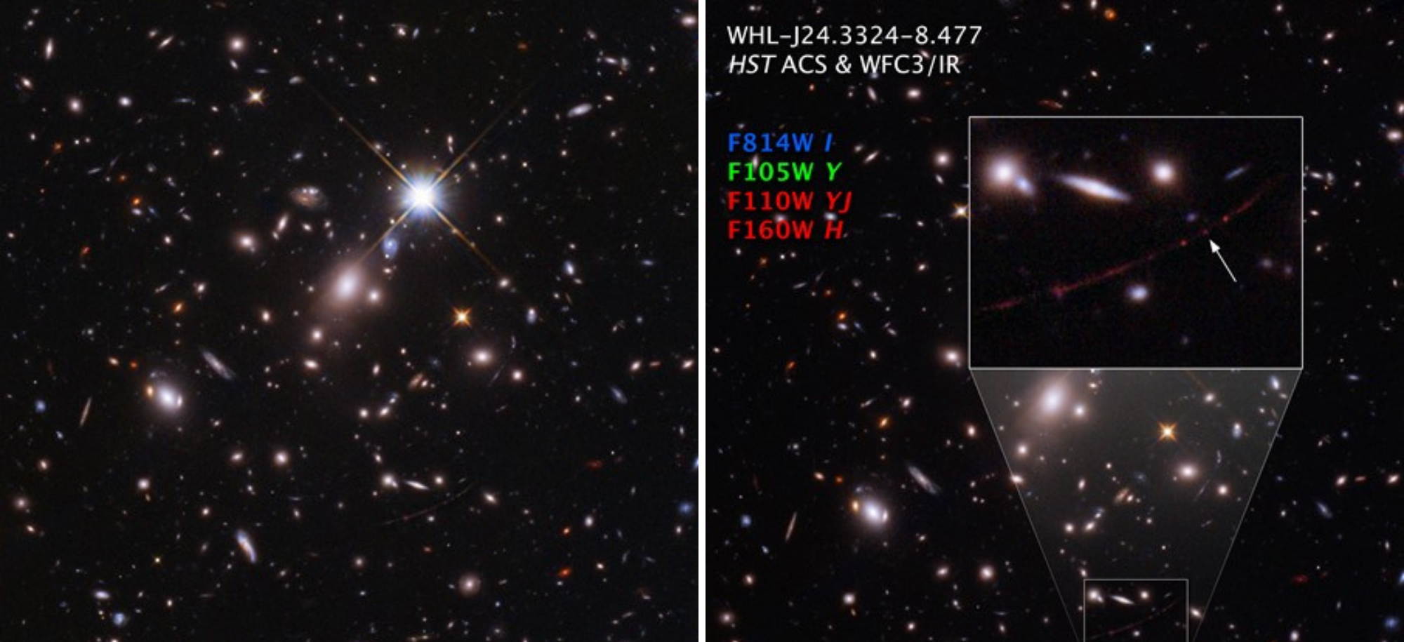 A picture of the farthest star discovered by Hubble Telescope.