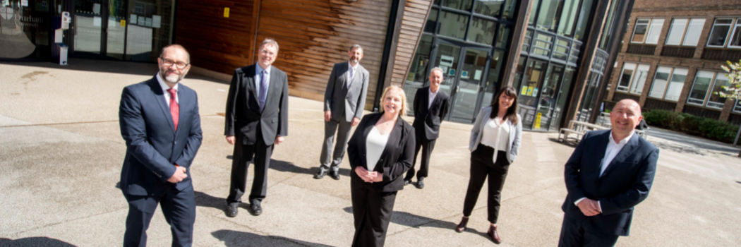 Group stood outside Palatine Centre for Northern Accelerator project