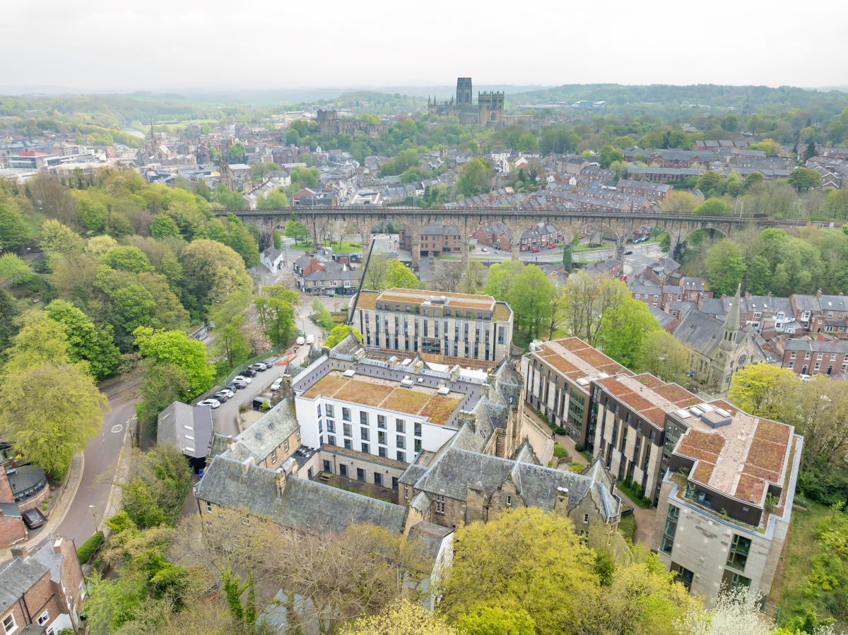 Aerial shot showing Rushford Court building progress May 2024