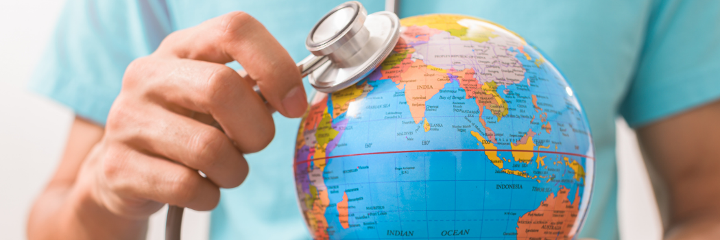 Image showing stethoscope on a globe