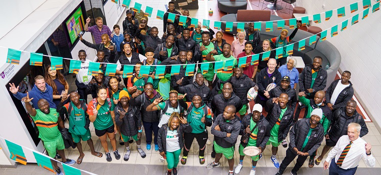 Team Zambia at the Sport and Wellbeing Park