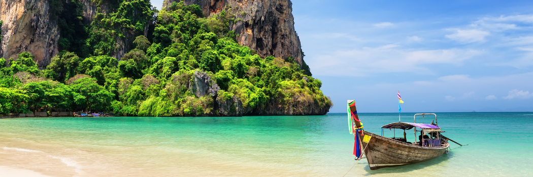 Boat on beach in Thailand