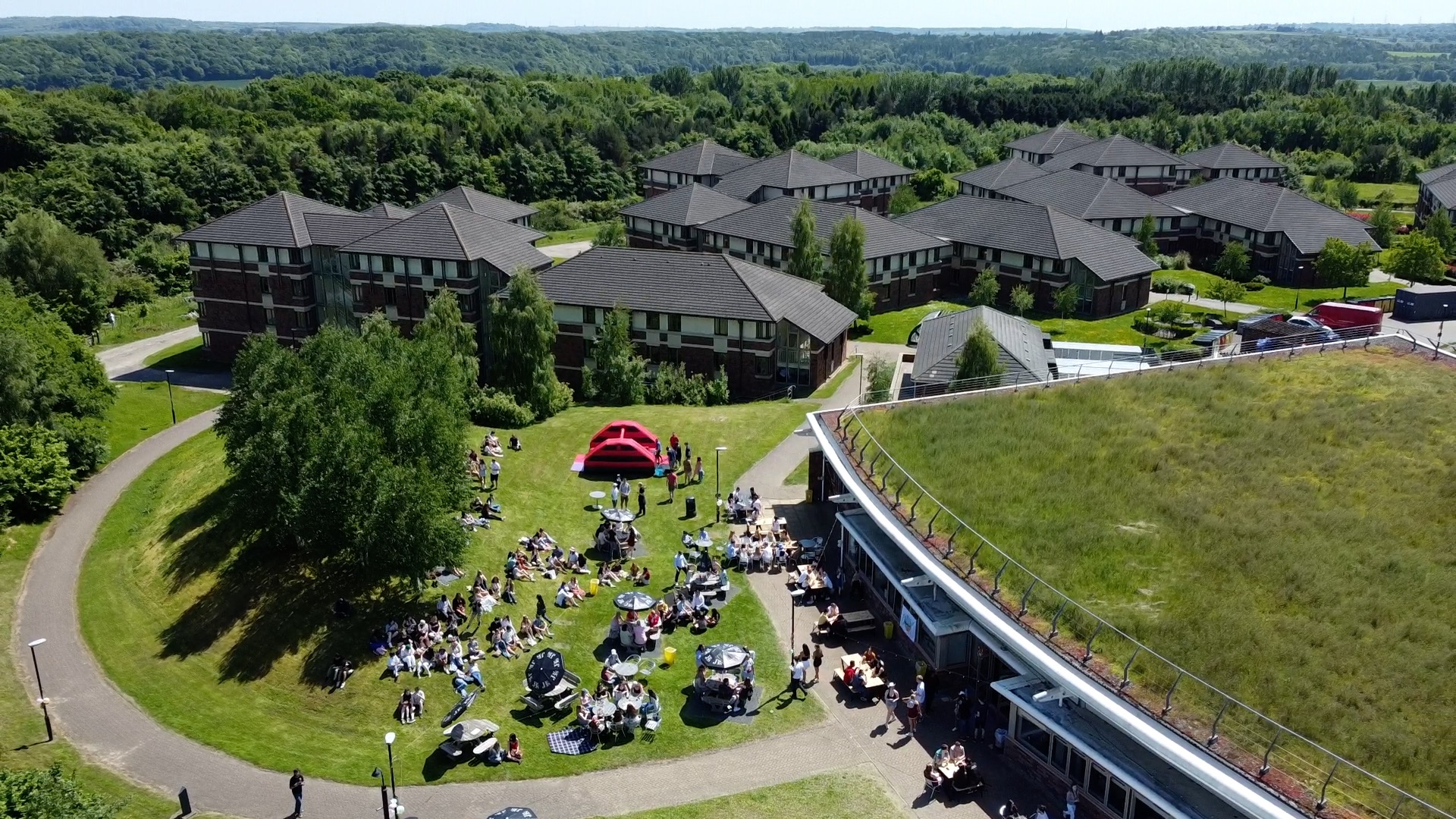 Butler Day shot from above