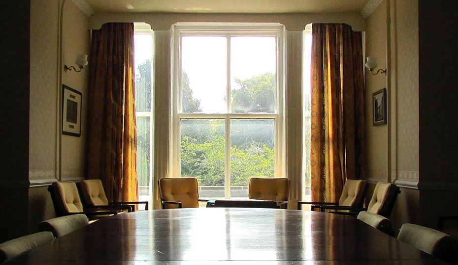 The Bailey Senior Common Room with natural light coming through the large window.