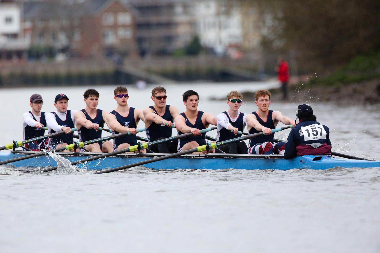 boat of 8 on river