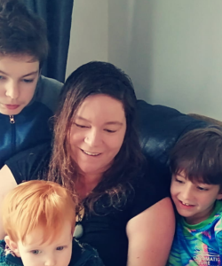 Sara Jackson with children