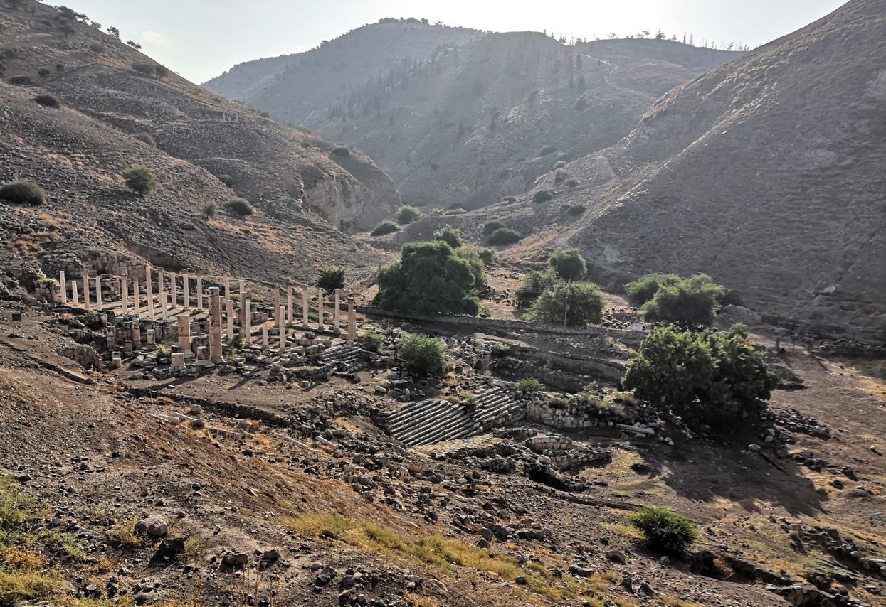 Pella archaeological ruins in the Jordon Valley