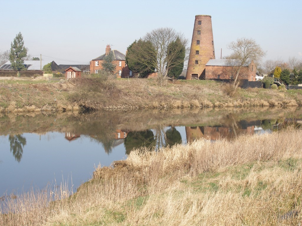 The River Trent with buildings behind