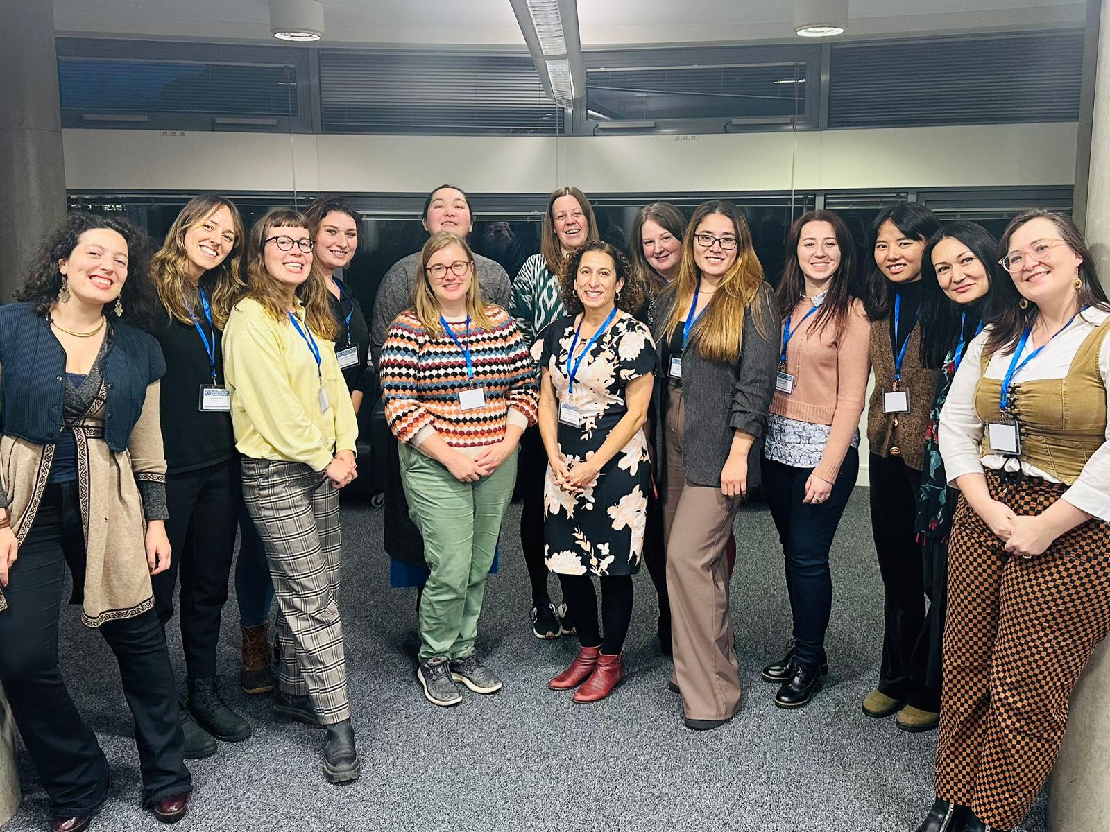 In person participants at the Steppe Sisters Annual Meeting including Durham Archaeology’s Dr Kristen Hopper (chair of the Steppe Sisters Steering Committee), PhD Student Aiya Raissova (Steppe Sisters Steering Committee Member) and both past (Stefania Fiori) and current (Handegul Canli) visiting staff and students.