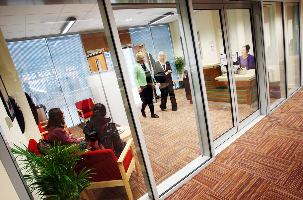 Students waiting in the Disability Support Office