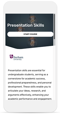 Screenshot of presentation skills course