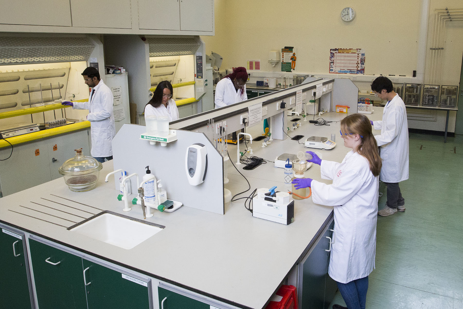 Students working in lab