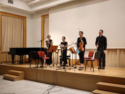 Quartet on Stage pre-Bow