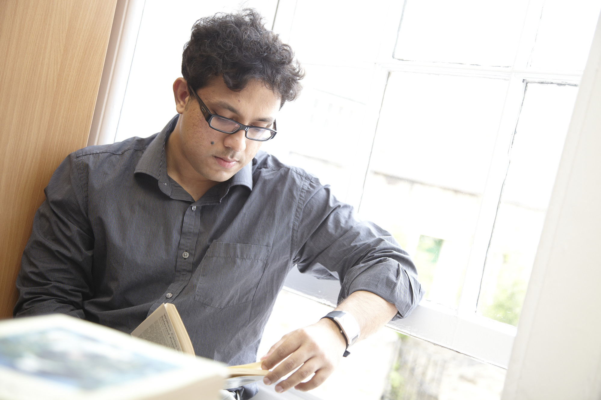 Man reading philosophy book