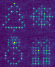 Festive images - Christmas combined - Optical tweezer arrays