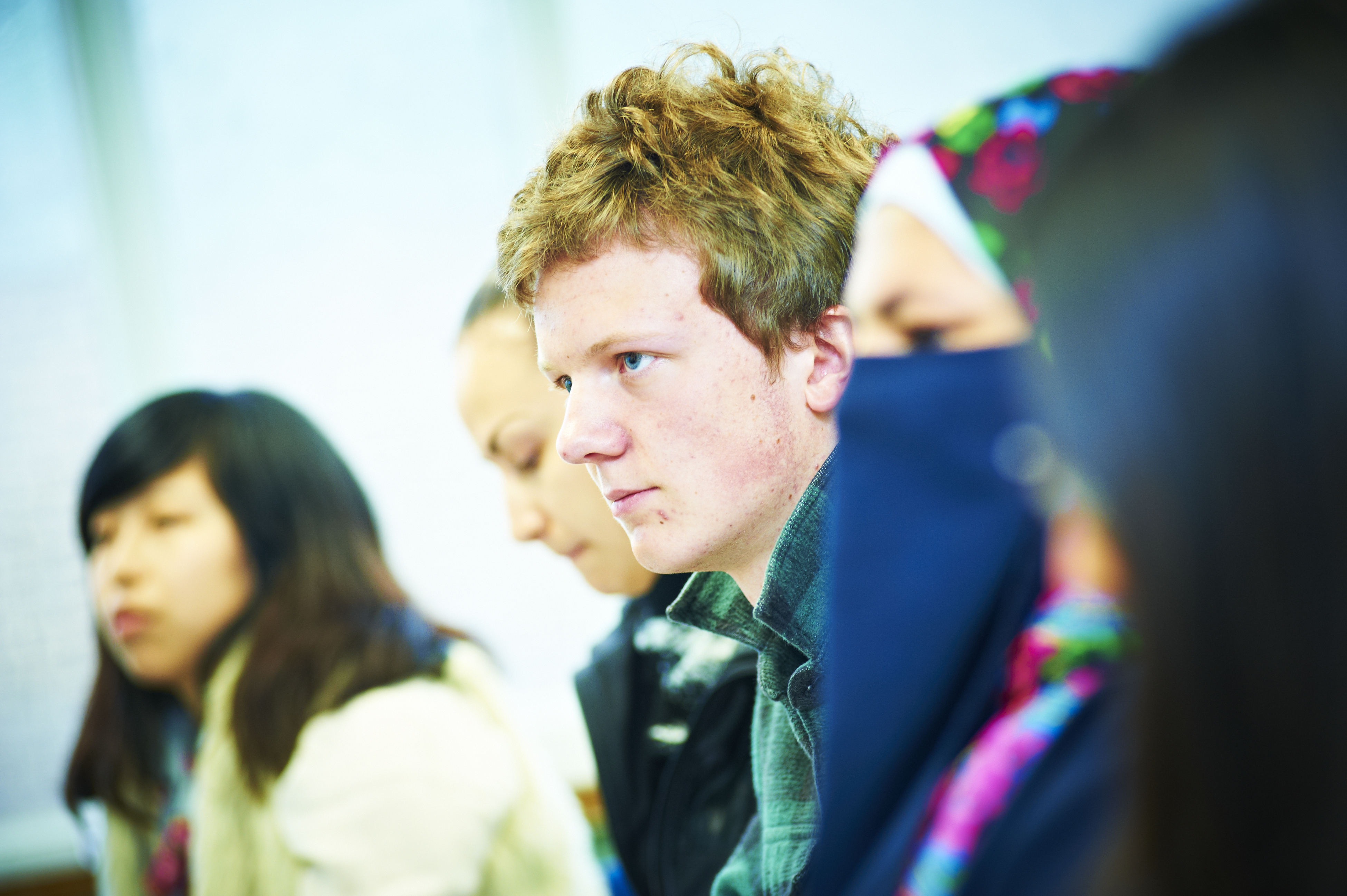 Student paying attention in lecture