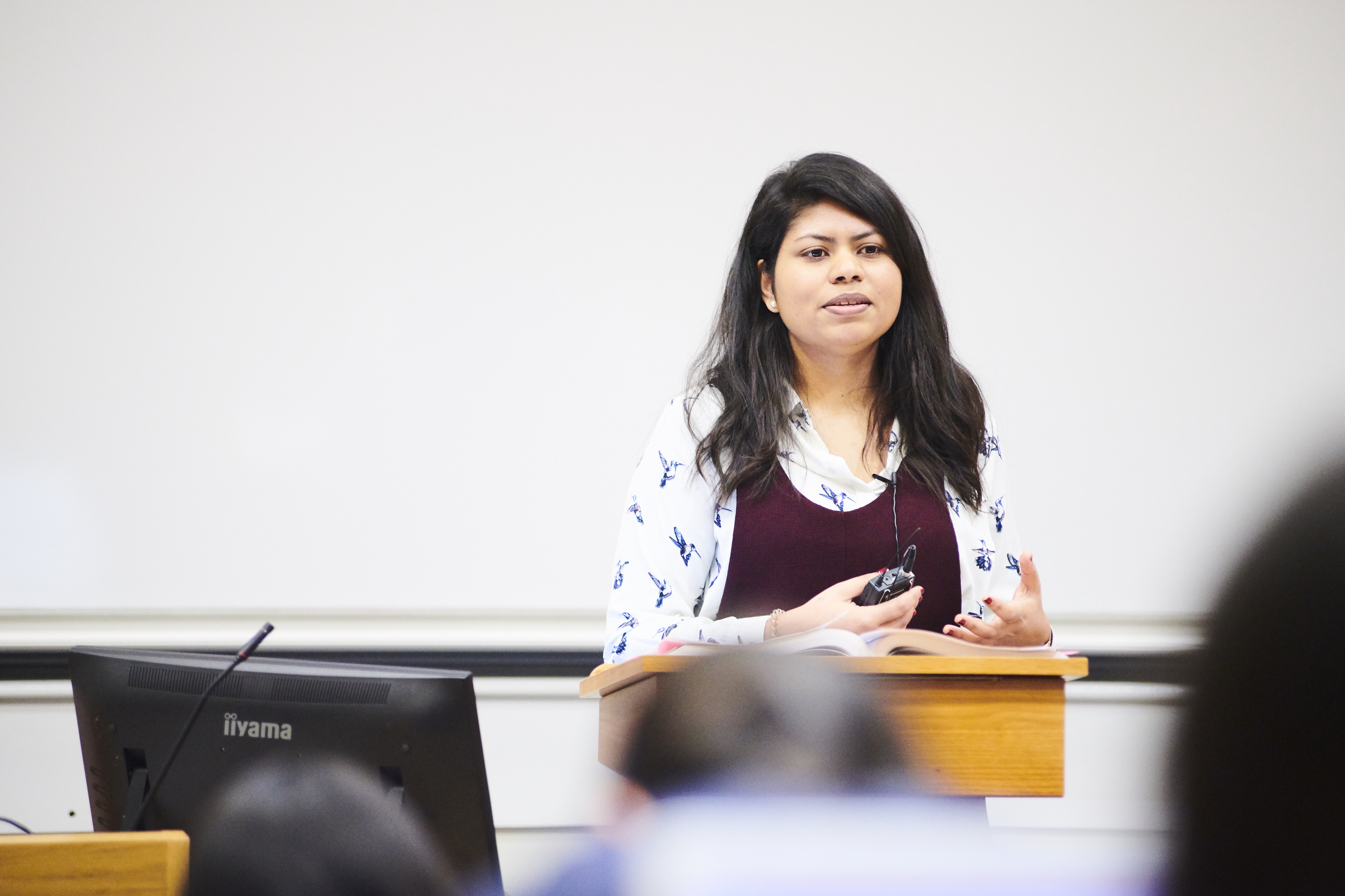 Psychology teaching fellow conducting a lecture