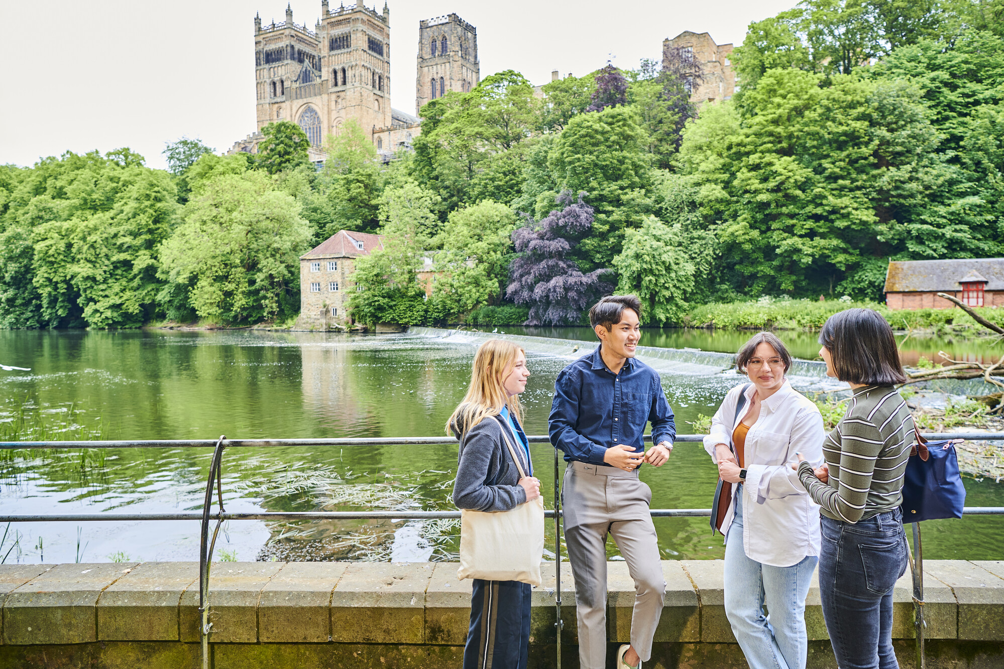 Students in front of the cathedral