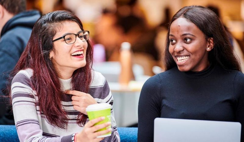 Two students discussing