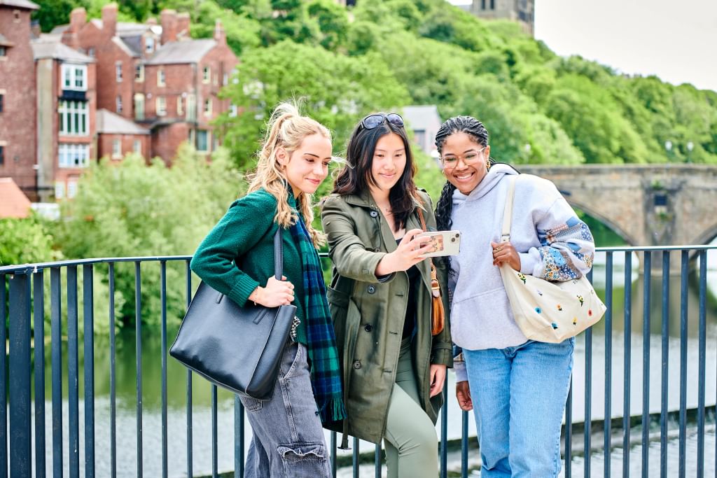 Three students taking a selfie