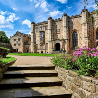 The outside of Durham Castle and its grounds