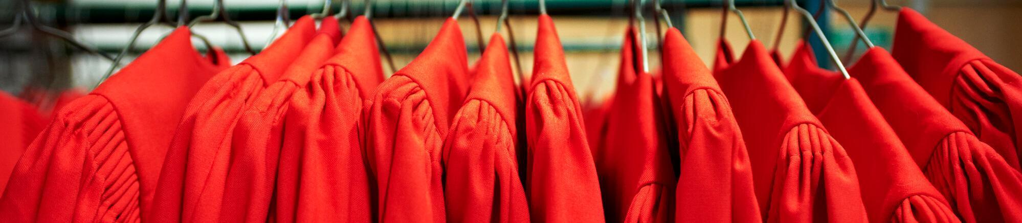 Academic Gowns and Robes hanging up