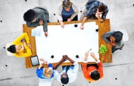 People sitting round a desk