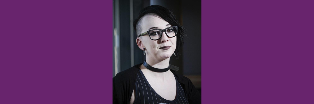 Dr Sophie Hodgetts is pictured against a black and white background