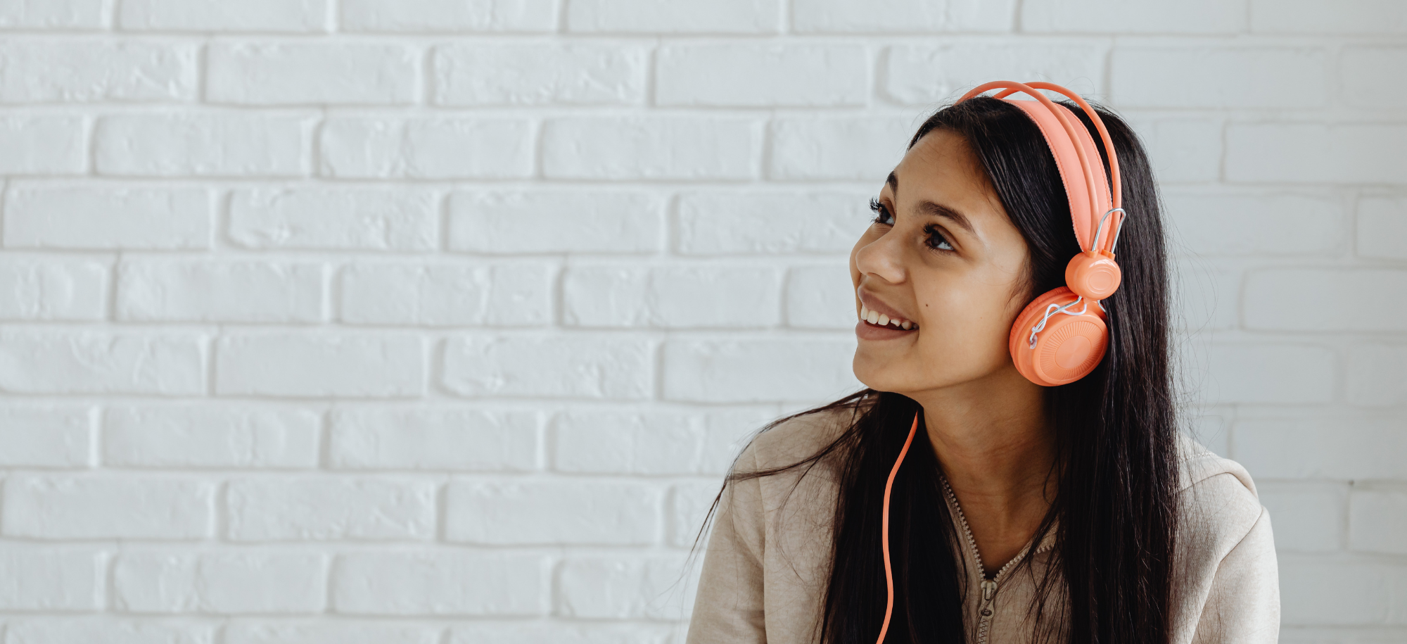 woman listening to music