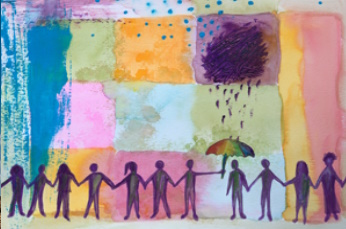 People holding hands and offering assistance to a person in need. Concept of care, emotional support. (courtesy of stellalevi on iStock)