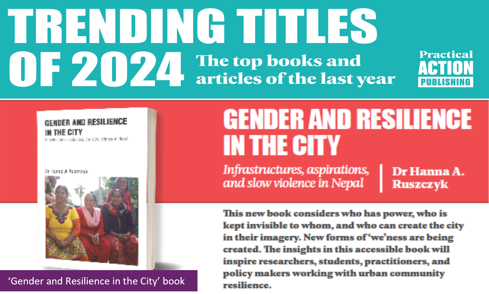 Gender and Resilience in the City is a Top Trending book for 2024