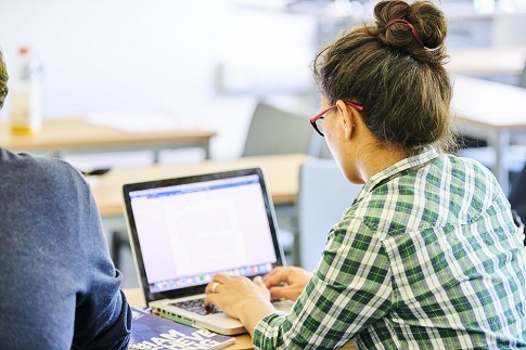 Student on laptop