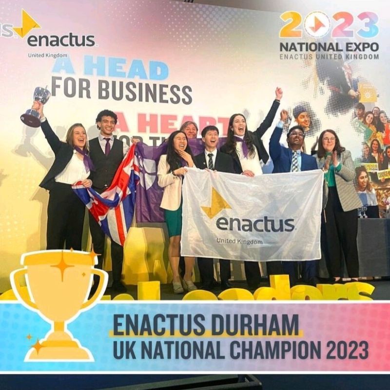 Enactus Durham winning the UK Championship