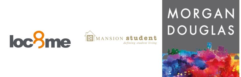 A row of logos for Mansion Student, Morgan Douglas and Nicholas Humphreys lettings agents, who have signed the Durham City Student Lettings Code of Practice