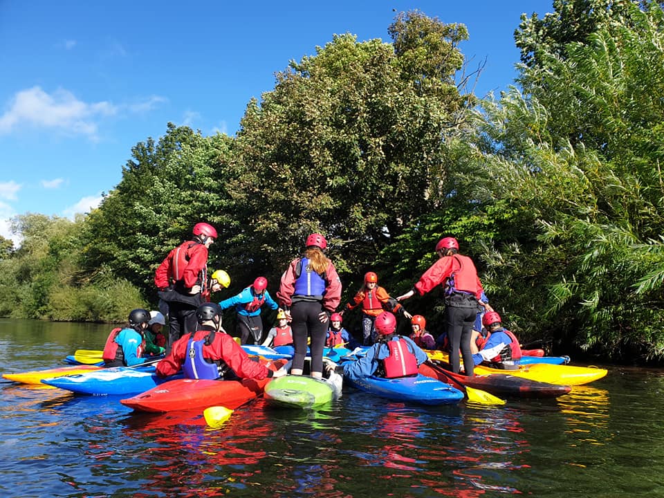 Canoe fun group