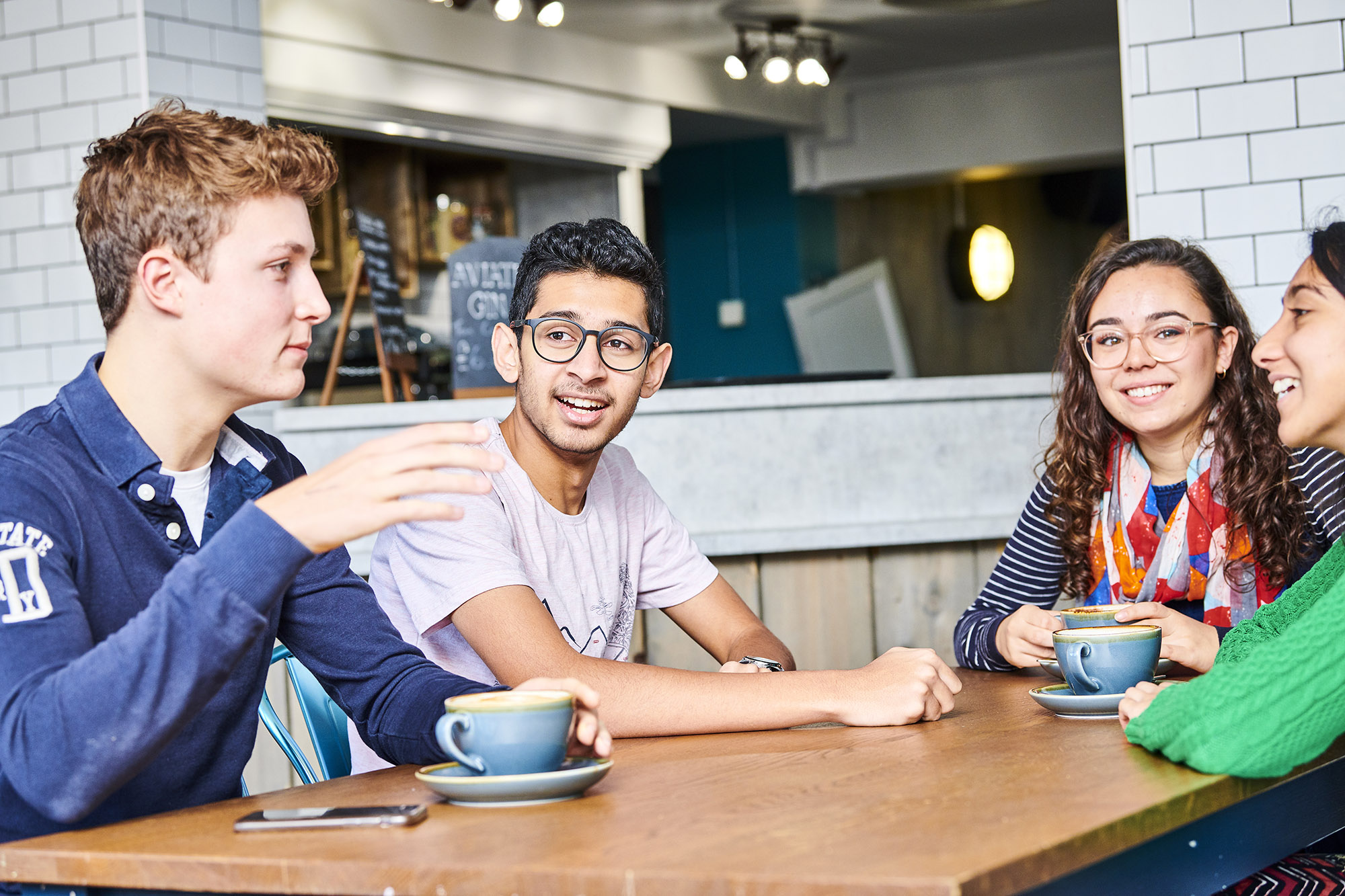 Students sitting in Kingsgate Bar