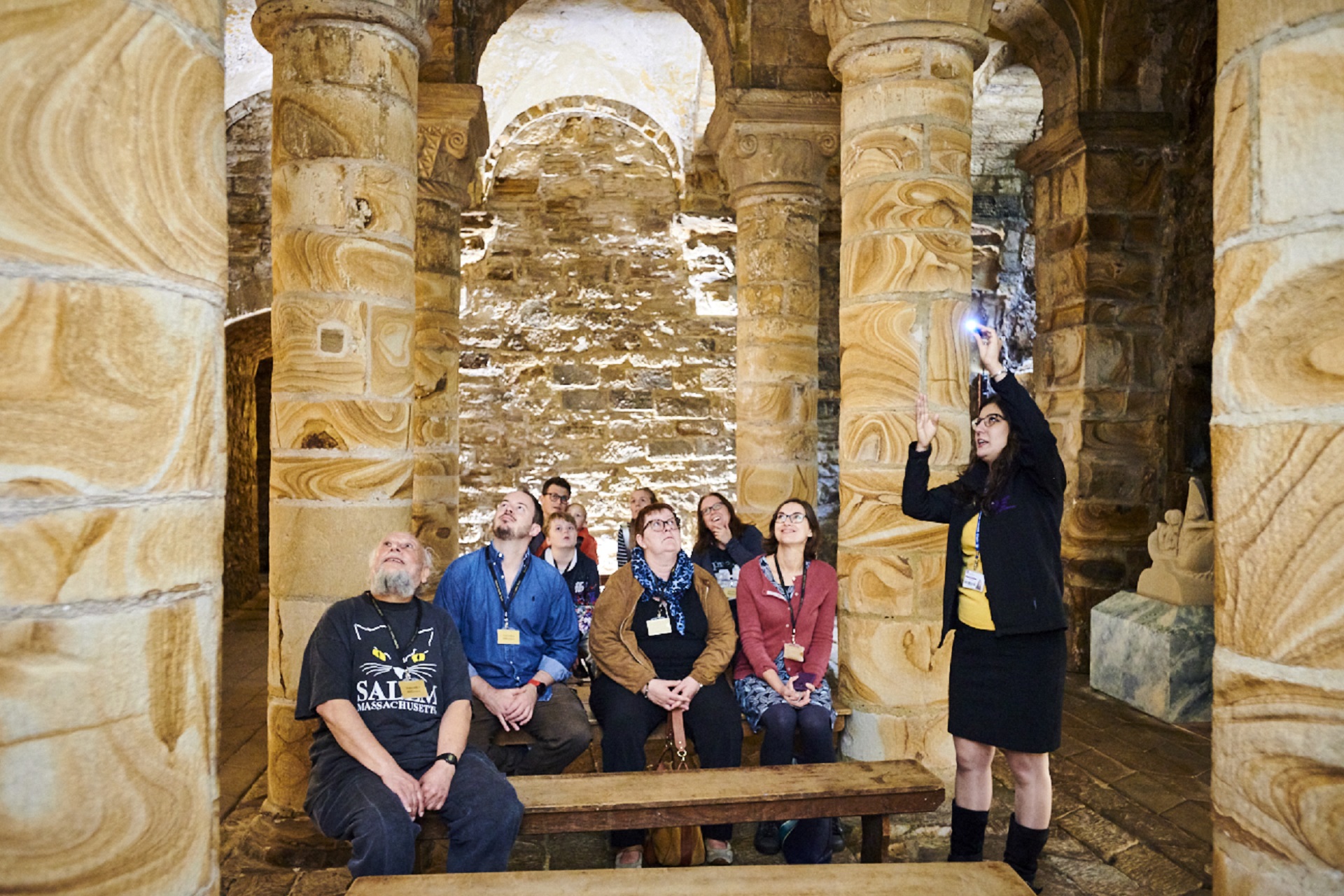 A Castle Tours inside the Norman Chapel.